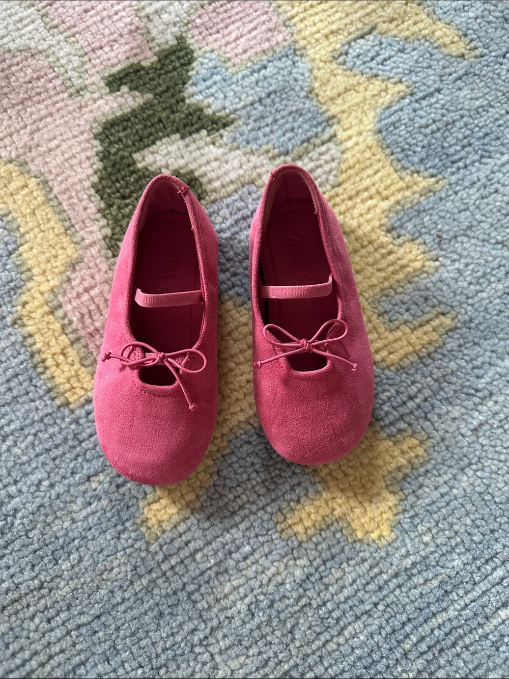 Zara Girls' Pink Mary Jane Ballet Flats